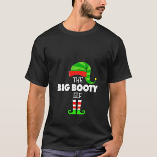 Kvinna den stora Bootyn Elf-gruppmatchande familje T Shirt