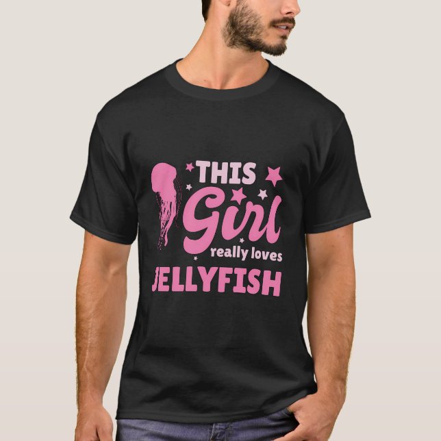 Kvinna denna flicka Verkligen Kärlek Jellyfish Gif T Shirt (Framsida)