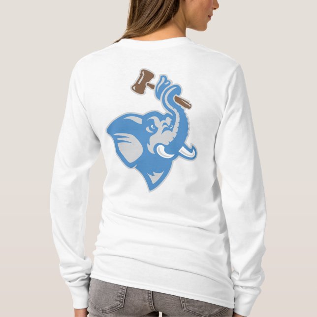 Kvinna design 2 för Longsleeve T-tröja Tee Shirt (Baksida)