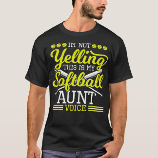 Kvinna det här är min Softball Moster Voice Women  T Shirt