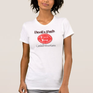Kvinna djävulen för Catskills för väg T-tröja T-shirt