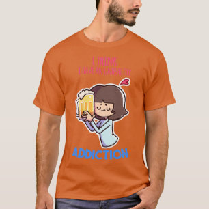 Kvinna dricker öl t shirt