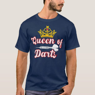 Kvinna drottning av Darts Ladys Dart League Shirt T