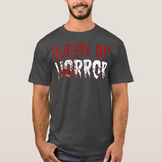 Kvinna drottning av skräcken Funny Halloween Fläkt T Shirt