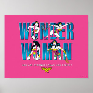 kvinna "du är starkare än du tror" poster