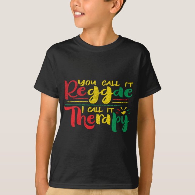 Kvinna du kallar det reggae jag kallar det terapi  t shirt (Framsida)
