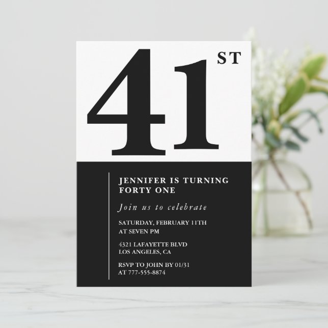 Kvinna Elegant 41-års inbjudan Svart (Stående Fram)