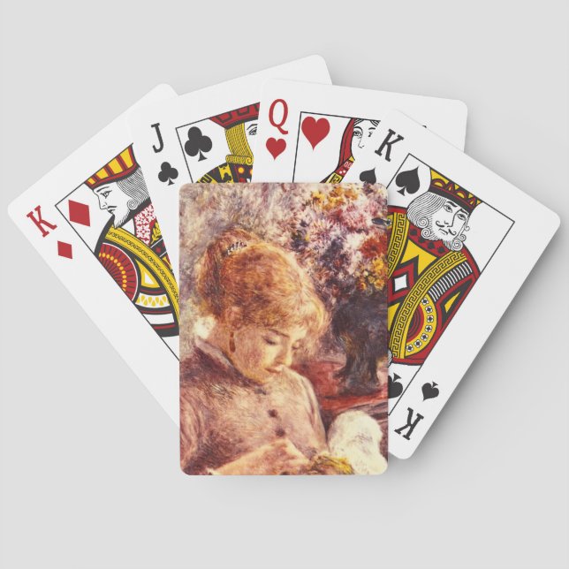 Kvinna Embroidering_Impressionists Spelkort (Baksidan)