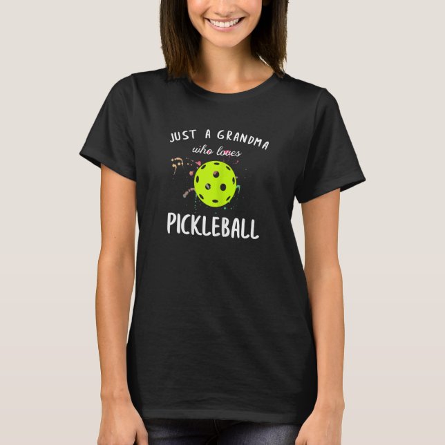 Kvinna en mormor som Kärlek Pickleball T Shirt (Framsida)