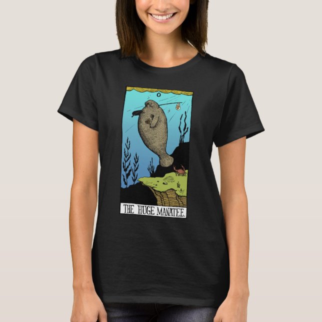 Kvinna enorm T-tröja för Manateemörk Tee Shirt (Framsida)