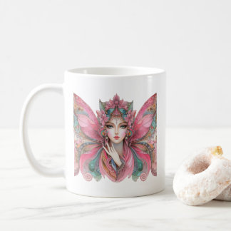 Kvinna Fjäril Kaffemugg