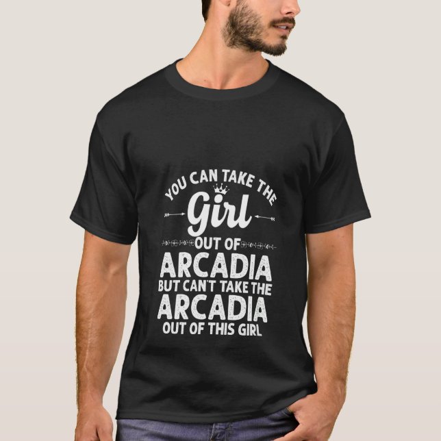 Kvinna flicka från Arcadia Ca California Funny Ho T Shirt (Framsida)