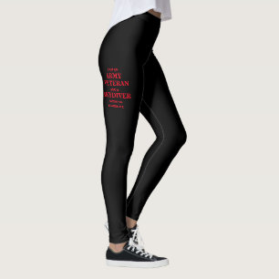 Kvinna "för ARMÉ VETERAN/SKYDIVER" damasker Leggings