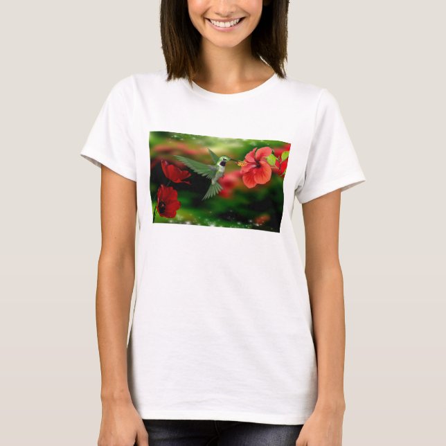 Kvinna för att ringa tshirt med hummer tröja (Framsida)