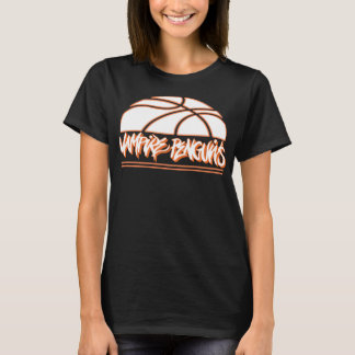 Kvinna för basketvampyrpingvin skjorta t shirt