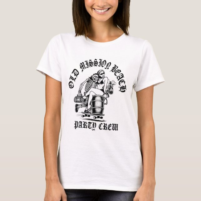 Kvinna för besättning för f-MB-party T-tröja för Tee Shirt (Framsida)
