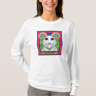 Kvinna för CapricornZodicat affisch skjorta för T-shirt