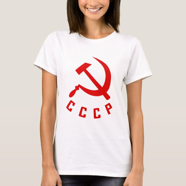 Kvinna för CCCP (stil N) skjorta Tee Shirt (Framsida)