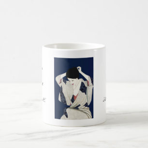 Kvinna för dam för Takasawa Keiichi hårklassike Kaffemugg