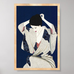 Kvinna för dam för Takasawa Keiichi hårklassike Poster