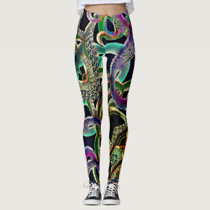 Kvinna för damasker för Kraken bläckfiskutrymme Leggings