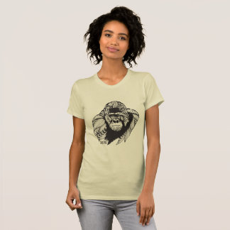 Kvinna för Dian Fossey gorillafond T-tröja T Shirt