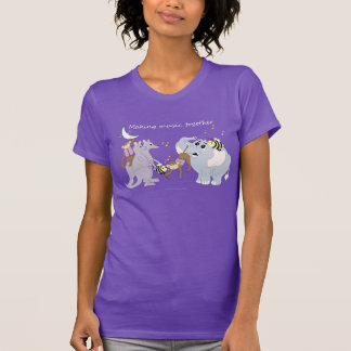 Kvinna för djur"danandemusik tillsammans" T-tröja T-shirt