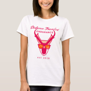 Kvinna för DTE-SOMMARVIBES utslagsplats för rund T Shirt