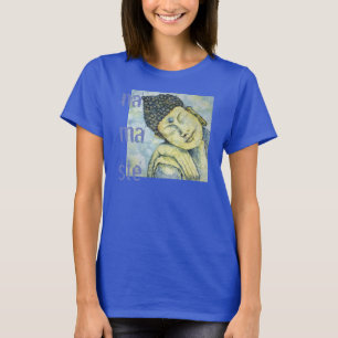 Kvinna för Namaste Buddha vattenfärgkonst koppla Tee