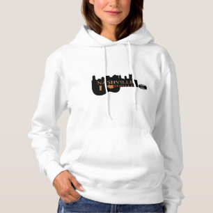 Kvinna för Nashville gitarrhorisont Hooded tröja