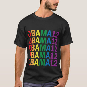 Kvinna för Obama regnbågepride 2012 skjorta T-shirt