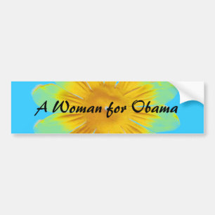 Kvinna för Obama riklig stcker Bildekal