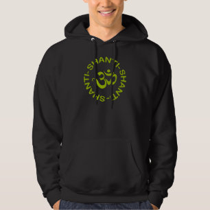 Kvinna för Om Shanti Shanti Shanti mörka T-tröj Hoodie
