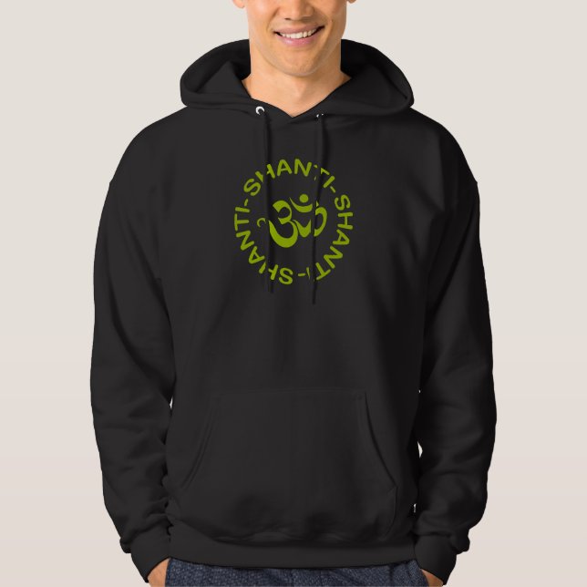 Kvinna för Om Shanti Shanti Shanti mörka T-tröja Hoodie (Framsida)