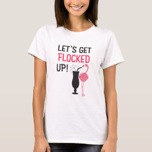 Kvinna för party för Flamingoskjorta roliga T Shirt