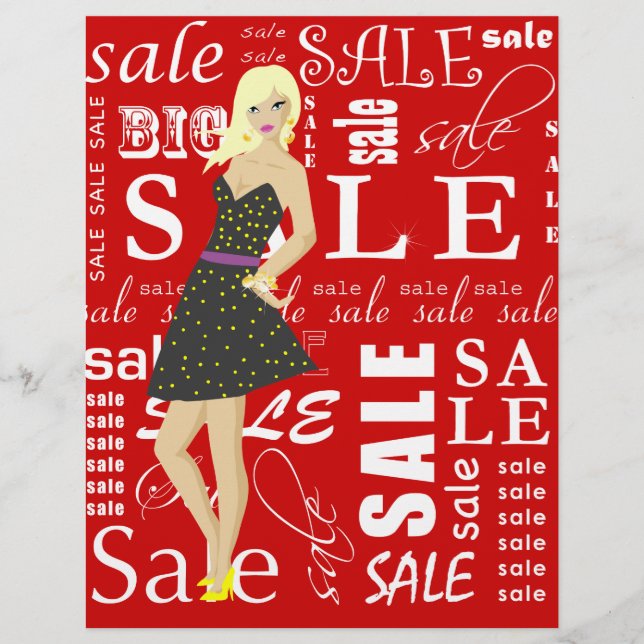 Kvinna för söt för sakkunniga för reklamblad (Framsidan)