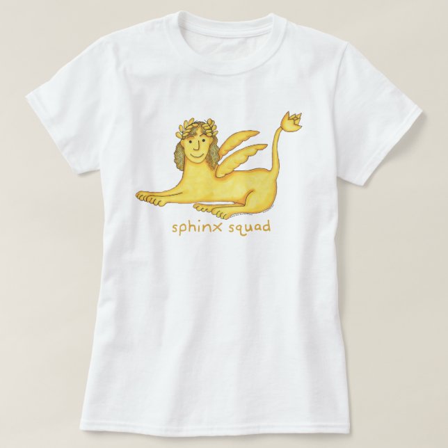 Kvinna för SphinxSquad (olik stilar) vit T-shirt (Design framsida)