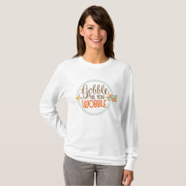 Kvinna för thanksgiving för vacklande för tee shirt