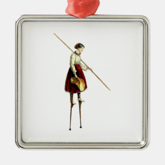 Kvinna för Victorianstyltafotgängare Julgransprydnad Metall