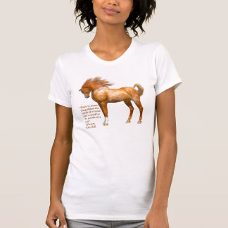 Kvinna för Winston Churchill hästcitationstecken T-shirt