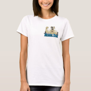 Kvinna förföljer förbluffa mussla T Shirt