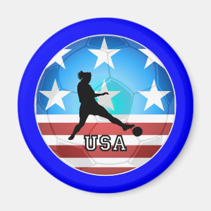 kvinna fotboll magnet