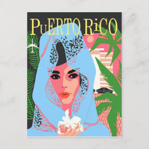 Kvinna från Puerto Rico Vykort