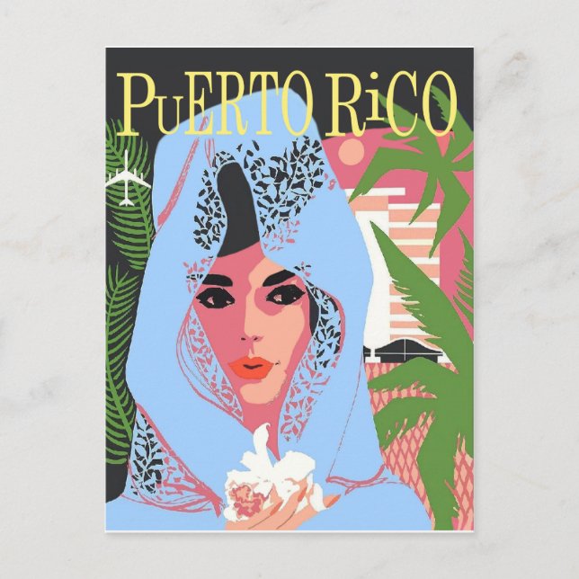Kvinna från Puerto Rico Vykort (Framsida)