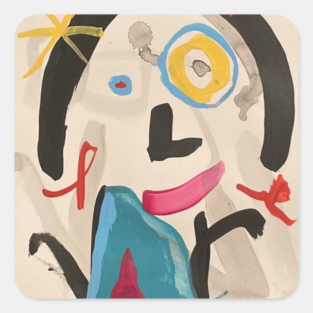 KVINNA FYRKANTIGT KLISTERMÄRKE (Framsida)