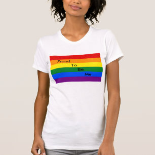 Kvinna gay pride tee shirt