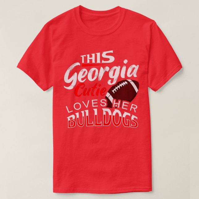 Kvinna Georgia Cutie Kärlek Hennes bulldog Sport T Shirt (Design framsida)