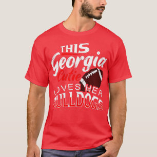 Kvinna Georgia Cutie Kärlek Hennes bulldog Sport T Shirt