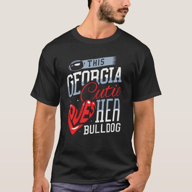 Kvinna Georgien Cutie Kärlek sin bulldog T-Shir T Shirt (Framsida)