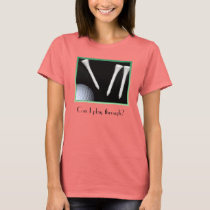Kvinna golf-älskare utslagsplats t-shirt